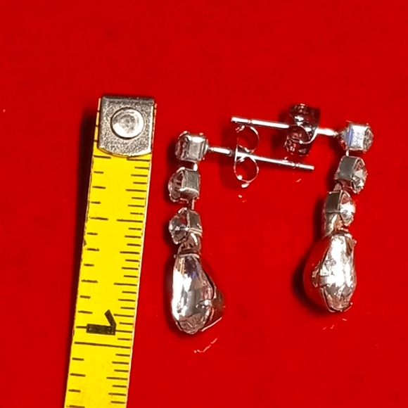 Vintage Drop Zirconia Earrings - Picture 3 of 3